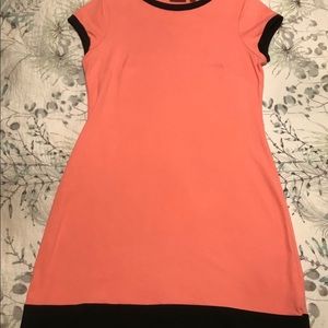 NY & Co Coral T-shirt Dress Size Large